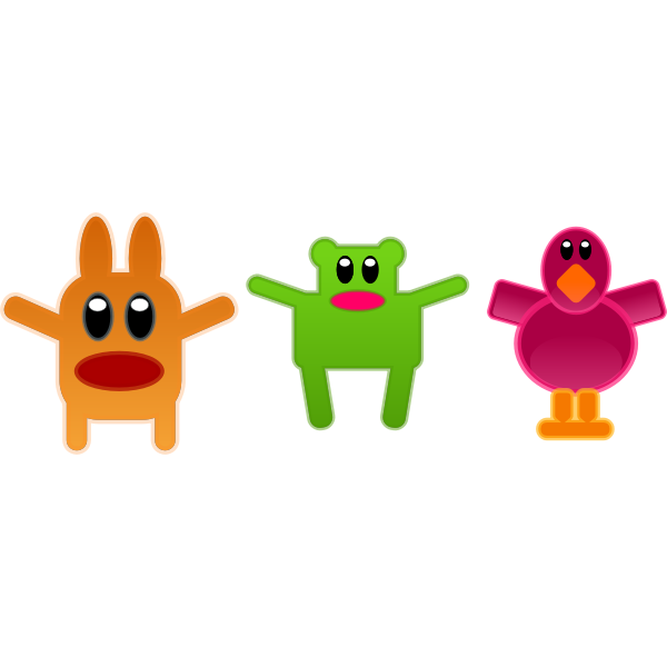 SVG not so flat cuties