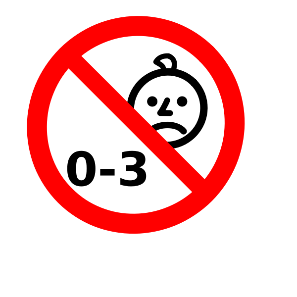 SVG Not suitable for children sign vector image