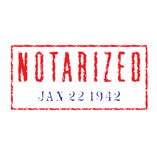 SVG Notarized stamp imprint vector graphics