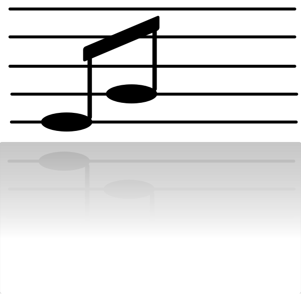 SVG Note on a glass vector