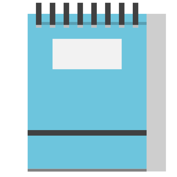 SVG Note paper on binder vector illustration