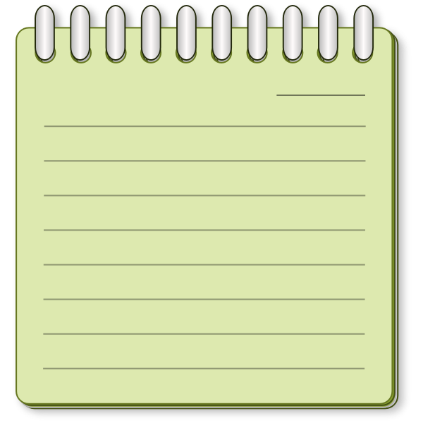 SVG Note paper on binder vector image