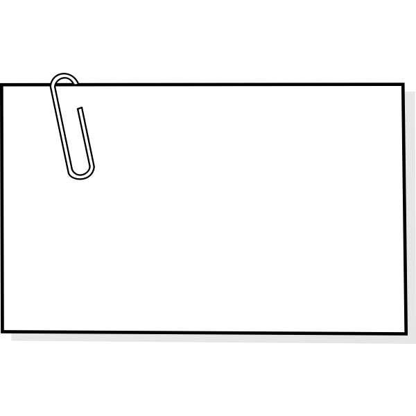 SVG Note with paperclip