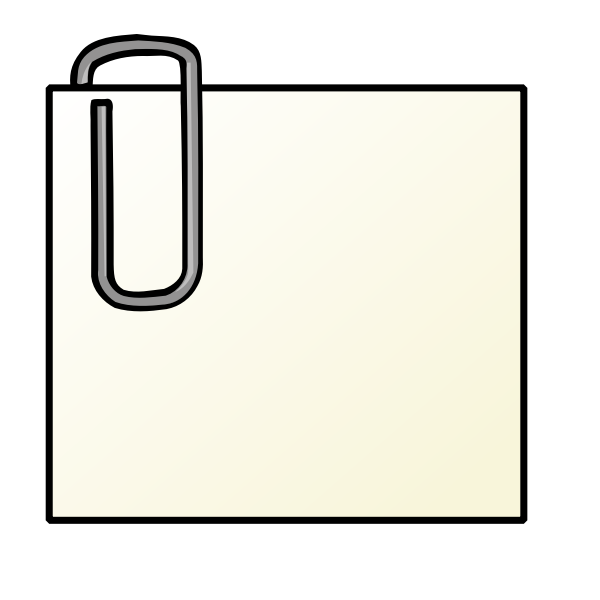 SVG Note with paperclip vector clip art