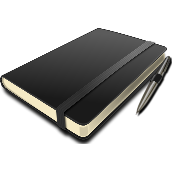 SVG Notebook and pen vector illustration