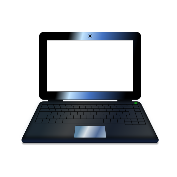 SVG Notebook with blank screen vector drawing