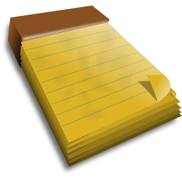 SVG Notebook with yellow pages