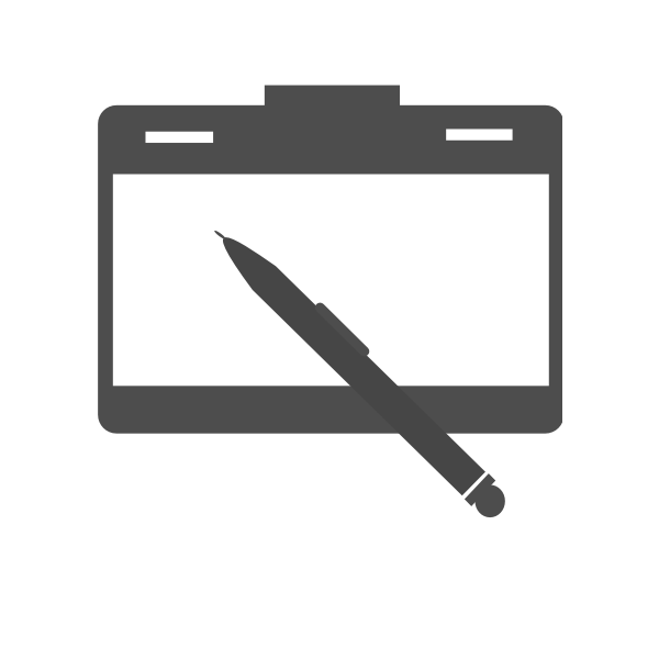 SVG Notepad and pen
