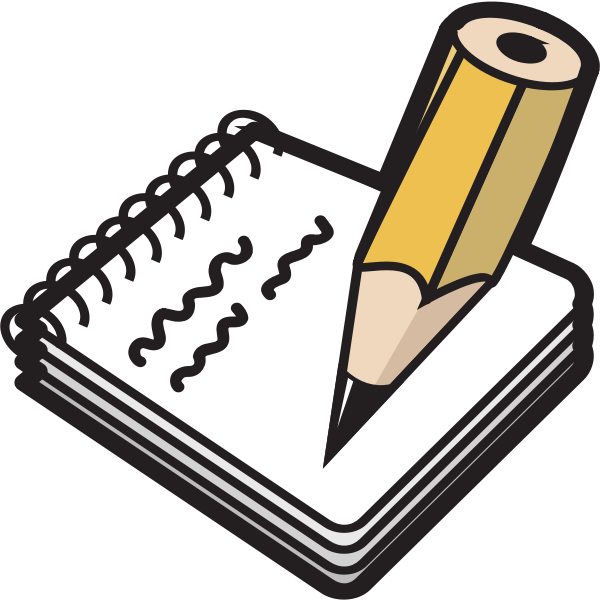 SVG Notepad with pencil