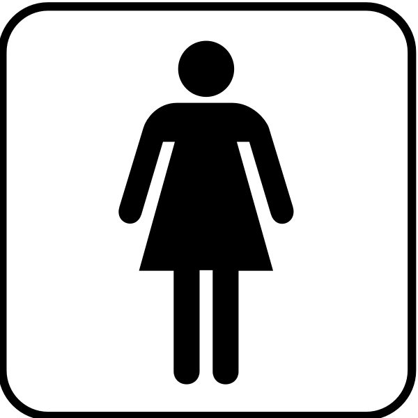 SVG NPS pictogram for a ladies room vector image