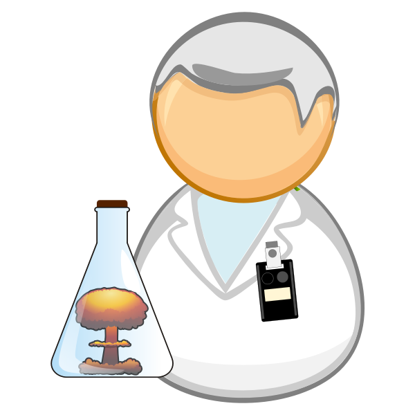 SVG Nuclear scientist