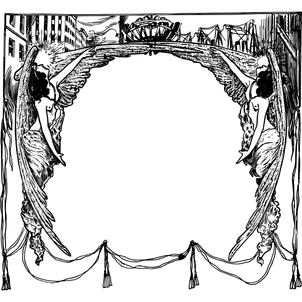SVG Nude angel frame