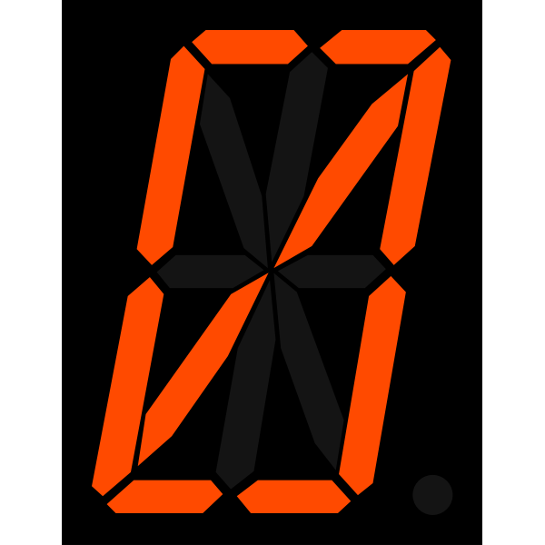 SVG Number 0 on display