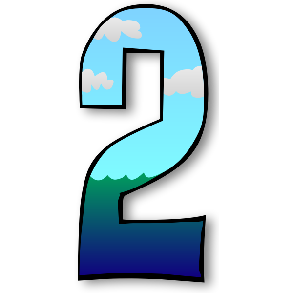 SVG Number 2 vector graphics