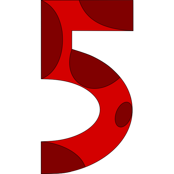 SVG Number 5 shape