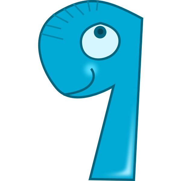 SVG Number 9 - animal shape