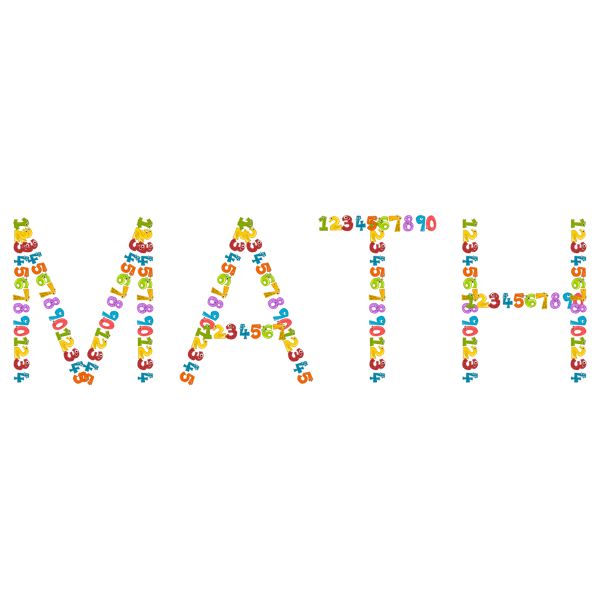 SVG Number animals math typography
