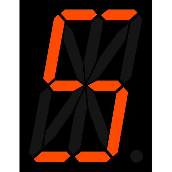 SVG Number five on a display