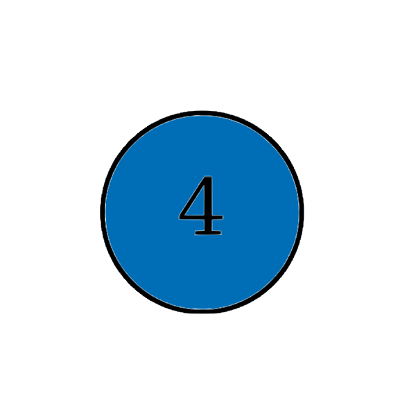 SVG Number four blue icon