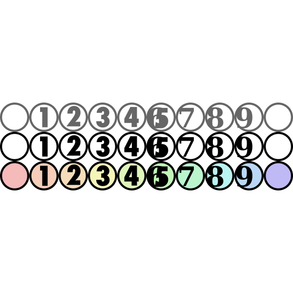 SVG Number icons for CSS slicing
