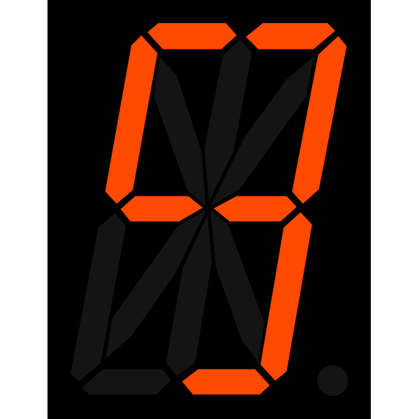 SVG Number nine on display