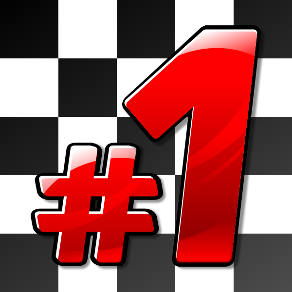 SVG Number one on racing flag vector image