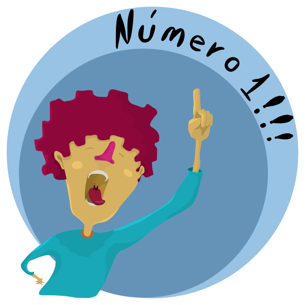 SVG Number one sticker color image