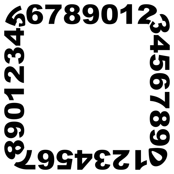 SVG Numbers frame