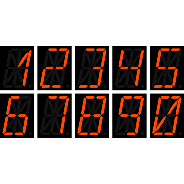 SVG Numbers on a display