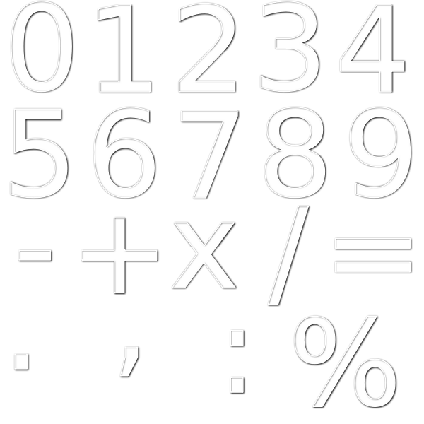 SVG Numbers with arithmetic operations