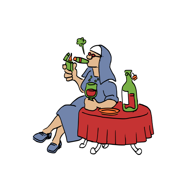 SVG Nun having fun