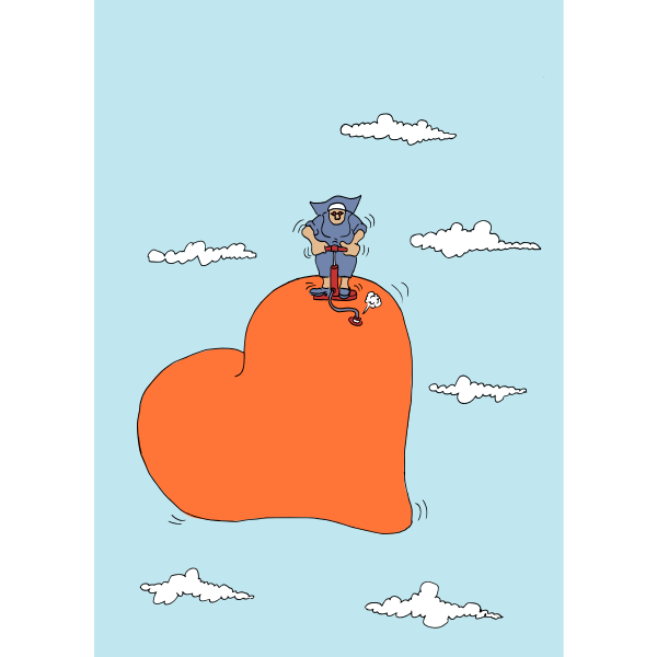 SVG Nun on a heart
