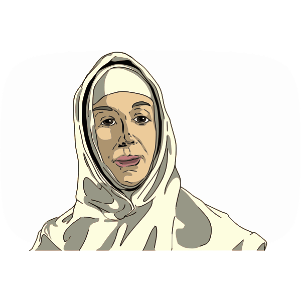 SVG Nun vector drawing