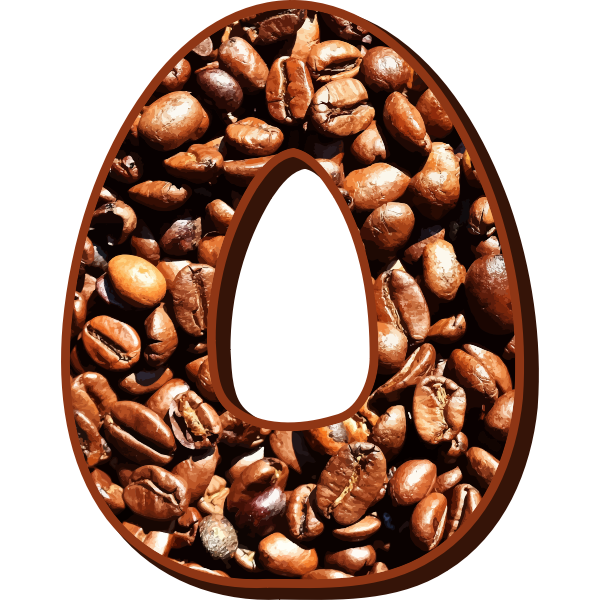 SVG O letter with beans