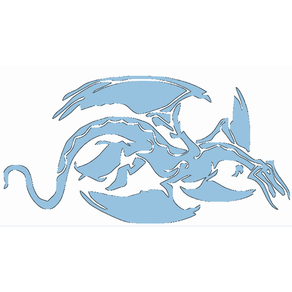 SVG Ocean Tribal Dragon 2