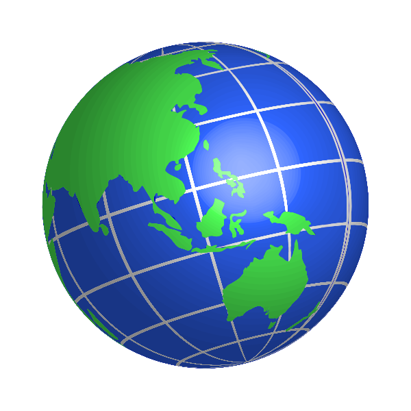 SVG Oceania world globe vector image