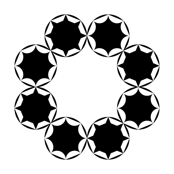 SVG octogons and octograms in circles