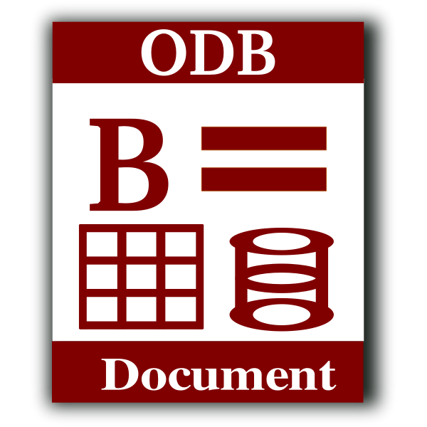 SVG ODB document database computer icon vector image