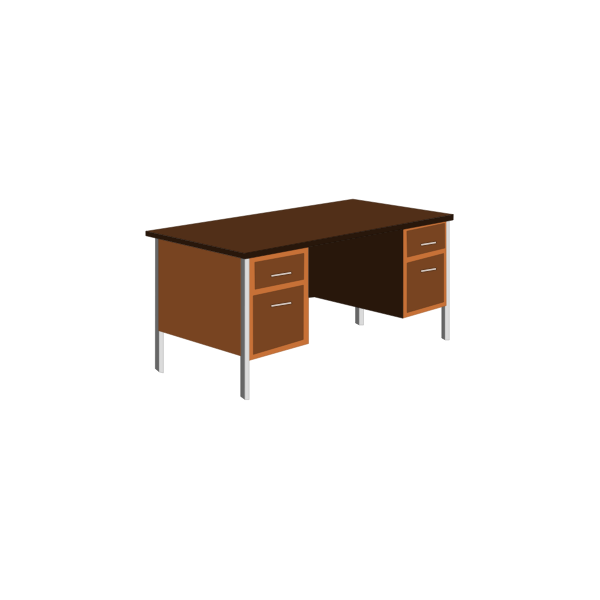 SVG Office desk vector clip art
