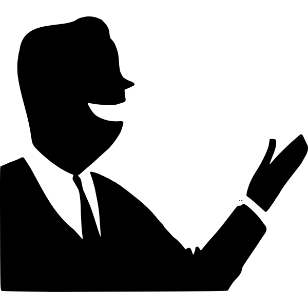 SVG Office guy silhouette