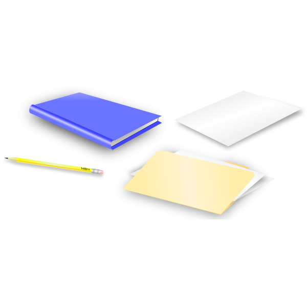 SVG Office stationery vector illustration