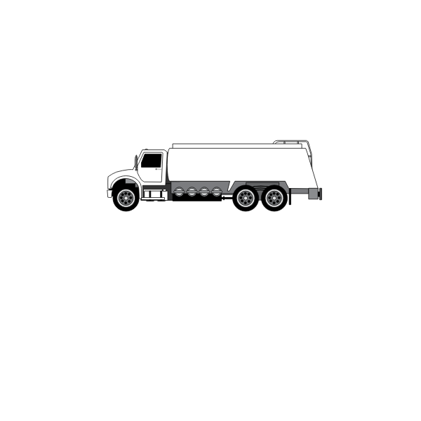 SVG Oil tanker truck vector drawing