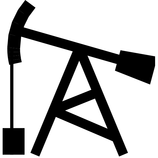 SVG Oil well silhouette vector image