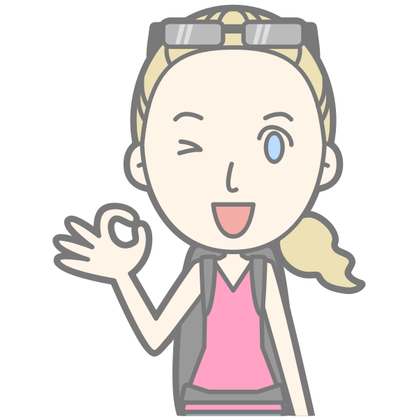 SVG OK Gesture of a female