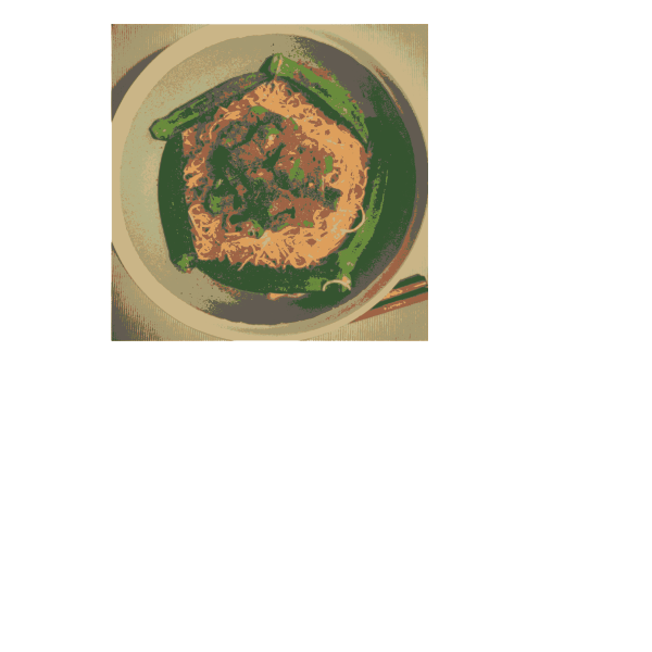 SVG okra shrimp noodle