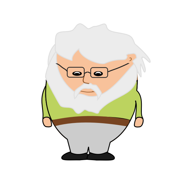 SVG Old bearded man