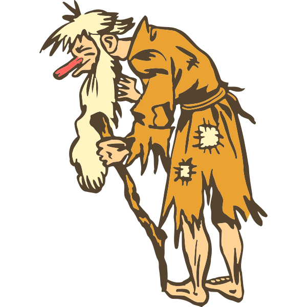 SVG Old beggar