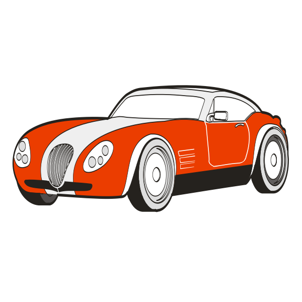 SVG Old car vector color drawing