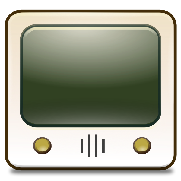 SVG Old CRT TV set vector illustration
