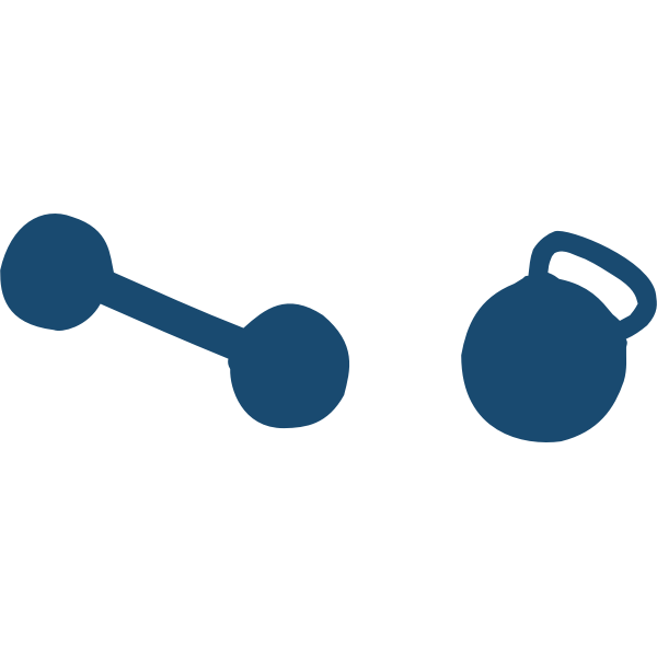SVG Old-fashioned weights silhouette vector image